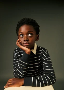 Dzieci MANGO Bluzy*Bawełniana bluza w paski