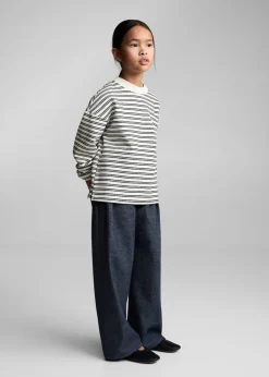 Dzieci MANGO Bluzy*Bawełniana bluza w paski