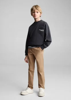 Dzieci MANGO Bluzy*Bawełniana bluza z kieszenią