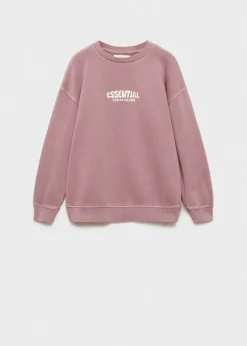 Dzieci MANGO Bluzy*Bawełniana bluza z napisem