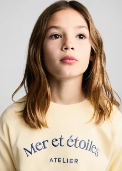 Dzieci MANGO Bluzy*Bawełniana bluza z napisem