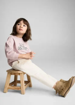 Dzieci MANGO Bluzy*Bawełniana bluza z wytłaczanym napisem