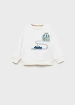 Dzieci MANGO Bluzy*Bawełniana bluza ze wzorem