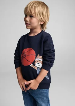 Dzieci MANGO Bluzy*Bawełniana bluza ze wzorem