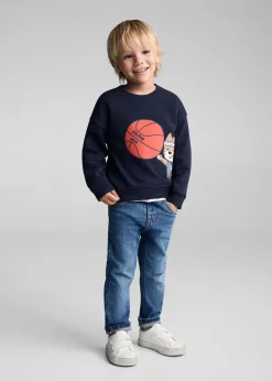 Dzieci MANGO Bluzy*Bawełniana bluza ze wzorem