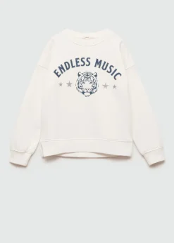 Dzieci MANGO Bluzy*Bawełniana bluza ze wzorem