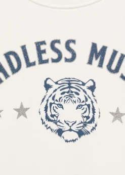 Dzieci MANGO Bluzy*Bawełniana bluza ze wzorem