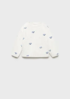 Dzieci MANGO Bluzy*Bawełniana bluza ze wzorem