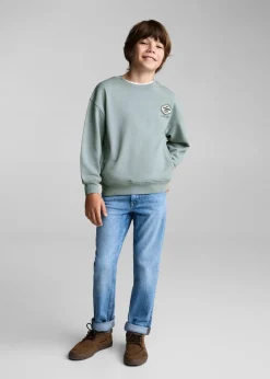 Dzieci MANGO Bluzy*Bawełniana bluza ze wzorem