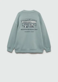 Dzieci MANGO Bluzy*Bawełniana bluza ze wzorem