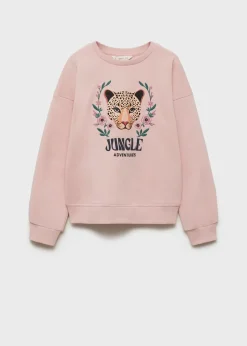 Dzieci MANGO Bluzy*Bawełniana bluza ze wzorem