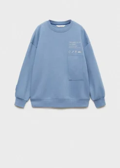 Dzieci MANGO Bluzy*Bawełniana bluza ze wzorem