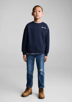 Dzieci MANGO Bluzy*Bawełniana bluza ze wzorem