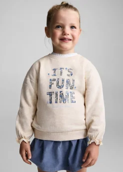 Dzieci MANGO Bluzy*Bawełniana bluza ze wzorem