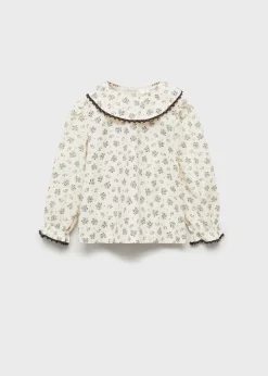 Dzieci MANGO Koszule*Bawełniana bluzka kwiatowy wzór