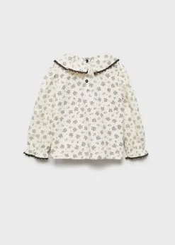 Dzieci MANGO Koszule*Bawełniana bluzka kwiatowy wzór