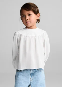 Dzieci MANGO Koszule*Bawełniana bluzka z haftem