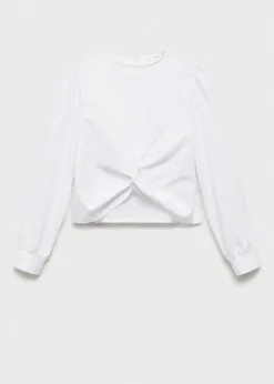 Dzieci MANGO Koszule I Bluzki*Bawełniana bluzka z węzłem