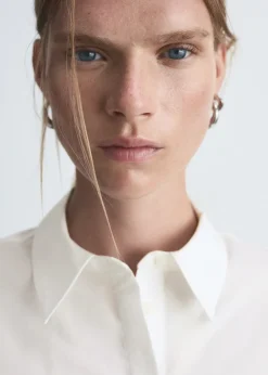 MANGO Koszule I Bluzki*Bawełniana koszula crop