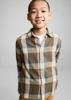 Dzieci MANGO Koszule*Bawełniana koszula w kratę