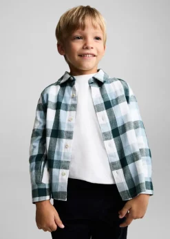 Dzieci MANGO Koszule*Bawełniana koszula w kratę