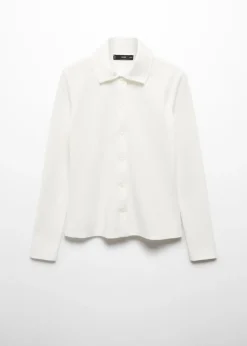 MANGO Koszule I Bluzki*Bawełniana koszula z dzianiny