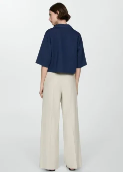 MANGO Koszule I Bluzki*Bawełniana koszula z krótkim rękawem