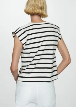 MANGO Koszulki*Bawełniana koszulka w pasy