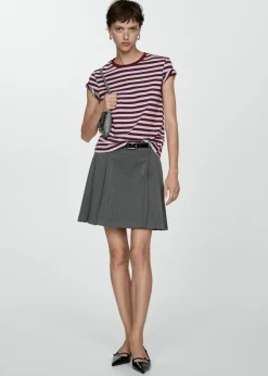 MANGO Koszulki*Bawełniana koszulka w pasy