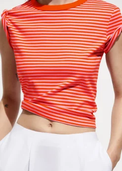 MANGO Koszulki*Bawełniana koszulka w pasy