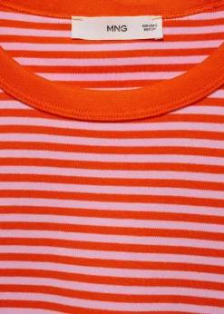 MANGO Koszulki*Bawełniana koszulka w pasy
