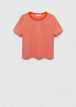 MANGO Koszulki*Bawełniana koszulka w pasy