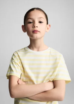 Dzieci MANGO Koszulki I Topy*Bawełniana koszulka w pasy