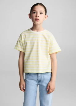 Dzieci MANGO Koszulki I Topy*Bawełniana koszulka w pasy