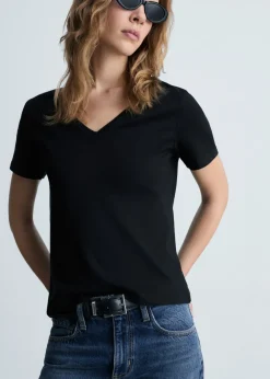 MANGO Koszulki*Bawełniana koszulka z dekoltem V