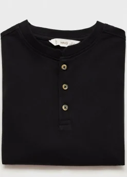 Dzieci MANGO Koszulki*Bawełniana koszulka z guzikami