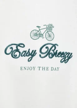 Dzieci MANGO Koszulki I Topy*Bawełniana koszulka z haftem