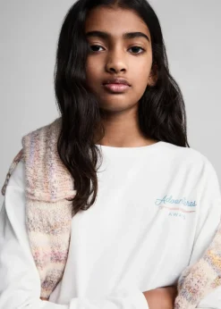 Dzieci MANGO Koszulki I Topy*Bawełniana koszulka z haftem