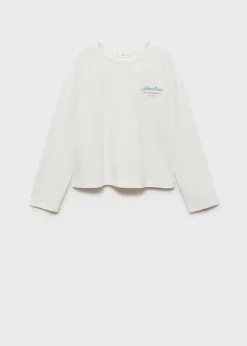 Dzieci MANGO Koszulki I Topy*Bawełniana koszulka z haftem