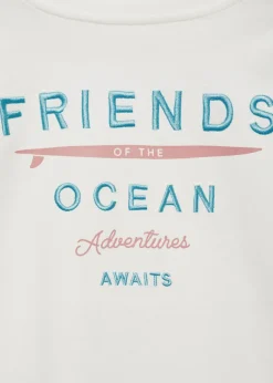 Dzieci MANGO Koszulki I Topy*Bawełniana koszulka z haftem