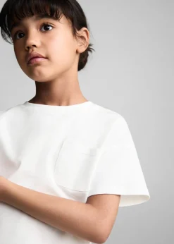 Dzieci MANGO Koszulki I Topy*Bawełniana koszulka z kieszenią