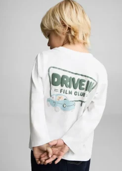 Dzieci MANGO Koszulki*Bawełniana koszulka z wytłaczanym wzorem