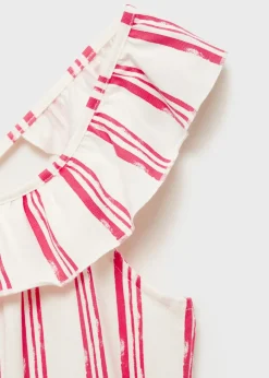 Dzieci MANGO Sukienki I Kombinezony*Bawełniana sukienka w pasy