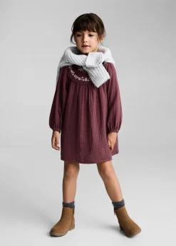 Dzieci MANGO Sukienki I Kombinezony*Bawełniana sukienka z haftem