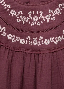 Dzieci MANGO Sukienki I Kombinezony*Bawełniana sukienka z haftem