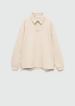 Dzieci MANGO Bluzy*Bawełniane polo z długim rękawem