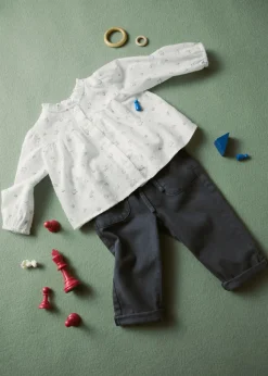 Dzieci MANGO Spodnie|Spodnie*Bawełniane spodnie z kieszeniami