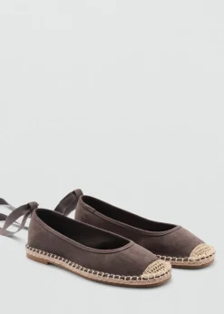 MANGO Buty*Bawełniane wiązane espadryle