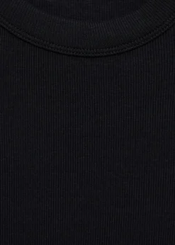 MANGO Topy*Bawełniany ściągaczowy top