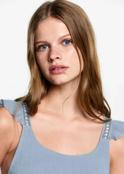 MANGO Koszule I Bluzki|Koszulki I Topy*Bawełniany marszczony top